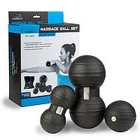 Набор массажных мячиков PowerPlay 4007 EPP Massage Ball Черные (3 шт.)