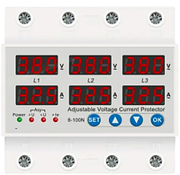 Реле напряжения трехфазное DiDZUB80А c амперметром