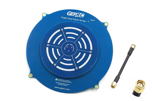 FPV антена панельна 5.8 ГГц GEPRC Triple Feed Patch Array Bottom SMA Male 14 dВіс кругова - 1 шт., фото 1
