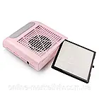 Витяжка для манікюру, 858-8, 80Вт, Рожева / Професійна витяжка для манікюру з НЕРА-фільтром, фото 5