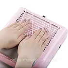 Витяжка для манікюру, 858-8, 80Вт, Рожева / Професійна витяжка для манікюру з НЕРА-фільтром, фото 2