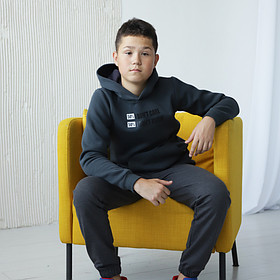 Худі сіре з начосом для хлопчиків Teens 13771 GABBI розмір 146 (11 років)