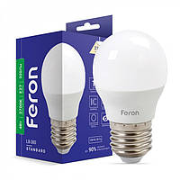 Светодиодная лампа (шарик Р45) Feron LB-380 E27 4W 2700K для общего и декоративного освещения