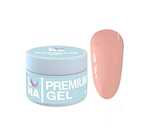 Гель для нарощування Luna Premium Gel 13 теплий приглушено-рожевий 30 мл