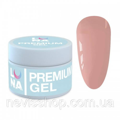 Гель для нарощування Luna Premium Gel 16 темний беж 30 мл