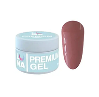 Гель для нарощування Luna Premium Gel 13 теплий приглушено-рожевий 15 мл