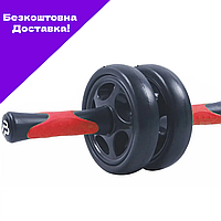 Колесо для пресса двойное PowerPlay 4327 Dual-Core Ab Wheel Черно-красное