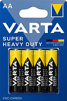 Батарейка AA VARTA R6/4bl SUPERLIFE, 1,5V, солевая, пальчиковая 4шт