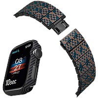 Ремешок и чехол Pitaka Chroma Carbon Band for Watch 7, Dreamland Stairs and Air Case 45 мм (AWB2302/KW2002A)