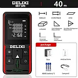Портативний лазерний електронний далекомір DELIXI, 50 м, фото 4