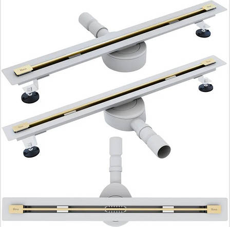 Трап для душу REA NEO 70 ULTRA SLIM PRO BRUSHED GOLD, фото 1