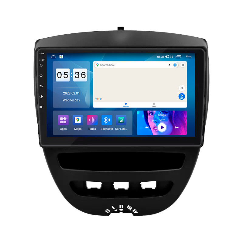 Штатна магнітола 10" Lesko для Peugeot 107 I Рестайлінг 2 2012-2014 2/32Gb CarPlay 4G Wi-Fi GPS Prime 6шт, фото 1