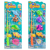 Магнитная рыбалка ToyCloud удочка, 5 рыбок 3320K-1