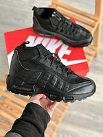 Кроссовки зимние Nike 95 Sneakerboot Black мужские черные термо найк теплые стильные модные крутые сникерсы