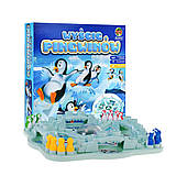 Настільна гра «Перегони пінгвінів» китайська для дітей 4+ і дорослих + Різнобарвні пінгвіни + Гральні кістки