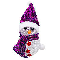 Ночник новогодний "Снеговичок" Bambi СХ-4-06 LED 15 см, фиолетовый, Toyman