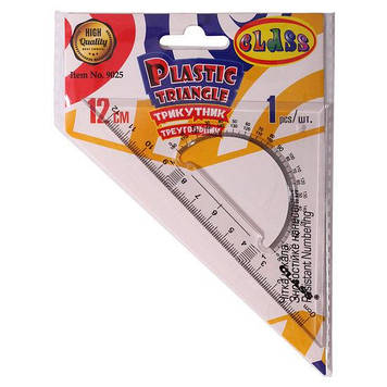 Трикутник пласт. "Class" 12 см 45° No9025(12)