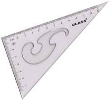 Трикутник пласт. "Class" 13х7,5см 60° №9026(12)(288)