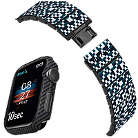 Ремешок и чехол Pitaka Chroma Carbon Band for Watch 7, Dreamland Mosaic and Air Case 45 мм (AWB2303/KW2002A)