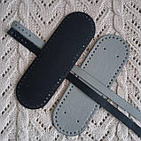 Пришивні ручки для в'язаної сумки Чорний/Сірий, фото 2