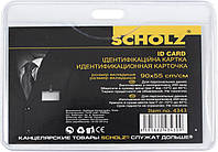 Бейдж "Scholz" №4343 горизонт. PVC 90х55мм(10)(100)