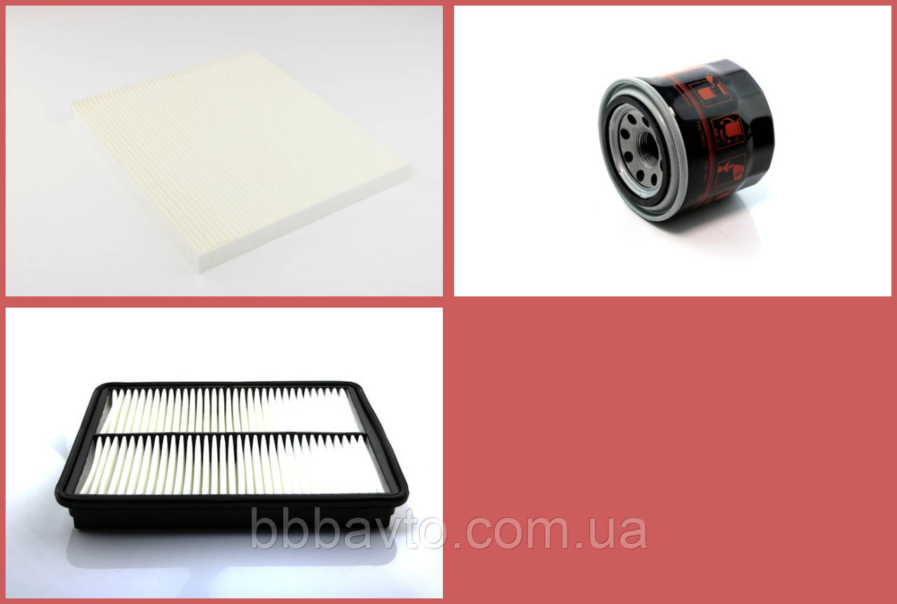 Набір для ТО двигуна HYUNDAI SANTA FE 2.4 л, 188 л.с., бензин (Фільтра SHAFER 3 шт ), фото 1