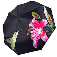 Женский зонт-автомат в подарочной упаковке с платком, экзотический принт от Rain Flower, 01010-2 Топ