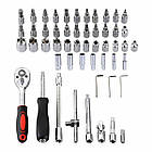 Набір інструментів у кейсі 53 предмети / набір торцевих головок біт з тріскачкою 1/4 дюйма, фото 4