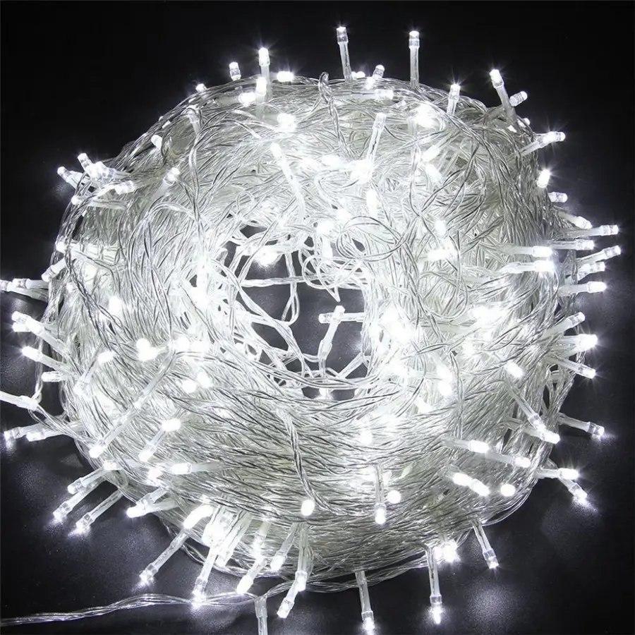 Гірлянда світлодіодна нитка 40 м 800 led холодний білий, гірлянда на ялинку, для дому ПРОЗР. ПРОВ. Гірлянда заряджена на радість