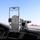 Тримач HOCO Mighty one-button Car holder H19 (center console) чорний, фото 7