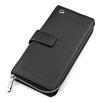 Мужской черный кошелек ST Leather 18453 стильный Черный Toyvoo Чоловічий чорний гаманець ST Leather 18453