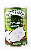 Кокосові вершки натуральні Wonderfarm Coconut Cream 400ml (В'єтнам), 100% оригінал!