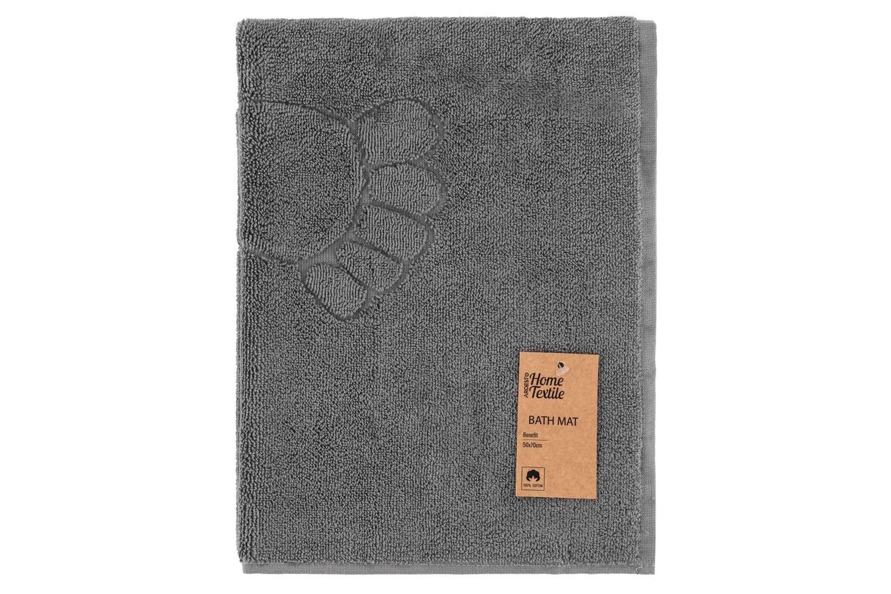 Килимок для ніг махровий Benefit, 50х70см, 100% бавовна, сірий Ardesto ART2457SG