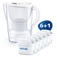Фильтр-кувшин Белый 2,4 л Фильтр для воды Brita Marella + Картриджи 7 шт