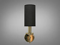 Бра металлическое золото с черным абажуром на 1 лампу Е14 10x35х16 см