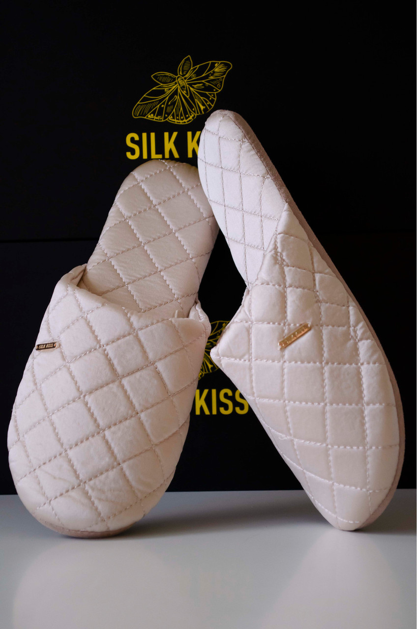 Капці молочні. TM "Silk Kiss". Тканина 100% натуральний шовк