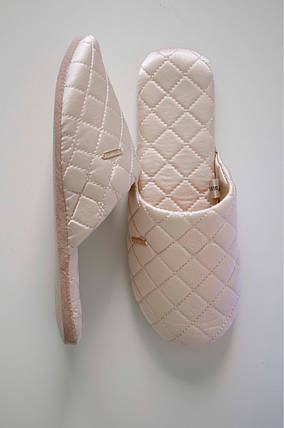 Капці молочні. TM "Silk Kiss". Тканина 100% натуральний шовк, фото 2