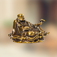 Урожай ретро мідна латунна металева статуетка фігурка Усміхнений великий живіт Будда Майтрейя