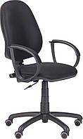 Офісне крісло для операторів офісу з підлокітниками, регулюванням на коліщатках FIT / АМФ-8 Сітка чорна AMF