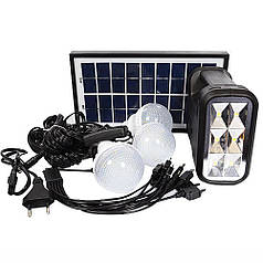 Портативна сонячна станція Gdlite GD-8017A Power Bank ліхтар для кемпінгу 4000 mAh Світлодіодні лампи