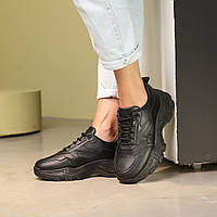 Кроссовки для женщины спортивные женские кроссы черные Denver Кросівки для жінки спортивні жіночі кроси чорні