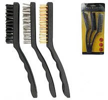 Набір ручних щіток по металу 3 шт 210 мм Reli