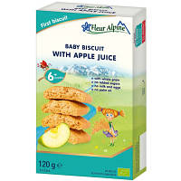 Дитяче печиво Fleur Alpine з яблучним соком із 6 місяців, 120 г (5412916941837)
