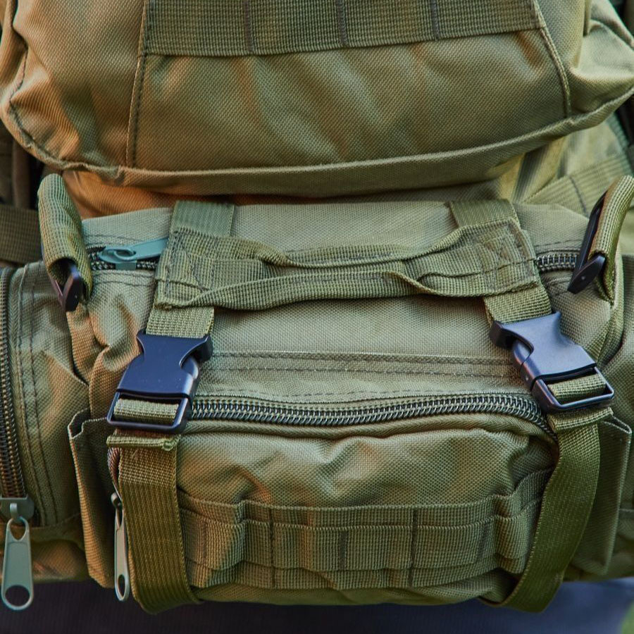 Сумка итог тактическая поясная Tactical военная нагрудная сумка с ремнем на плечо 5 литров кордура хаки Denver - фото 3 - id-p2019408286