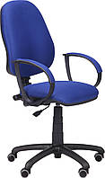 Офісне крісло синього кольору з регулюванням висоти для операторів, касирів FIT / АМФ-8 Сітка синя AMF