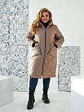 Тепла жіноча куртка пальто ковдра жіноче тепле гна запах підкладка фліс, фото 8