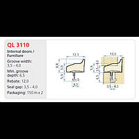 Уплотнитель Schlegel Q-Lоn 3110 для деревянных дверей белый