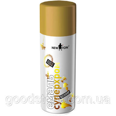 Аерозольна фарба для автомобіля New Ton "Супер хром" золото 400 мл (000000677)