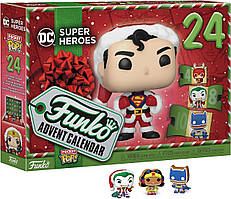 Адвент календар Супергерої DC. Funko Pop! Advent Calendar DC Super Heroes. Новорічний подарунковий набір фігурок Фанко Поп