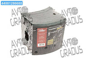 Накладка гальм. (компл. на вісь) із заклеп. 410x183 2-й рем. MAN F2000, F90, TGA, MB ACTROS (RIDER) RD 19495Re